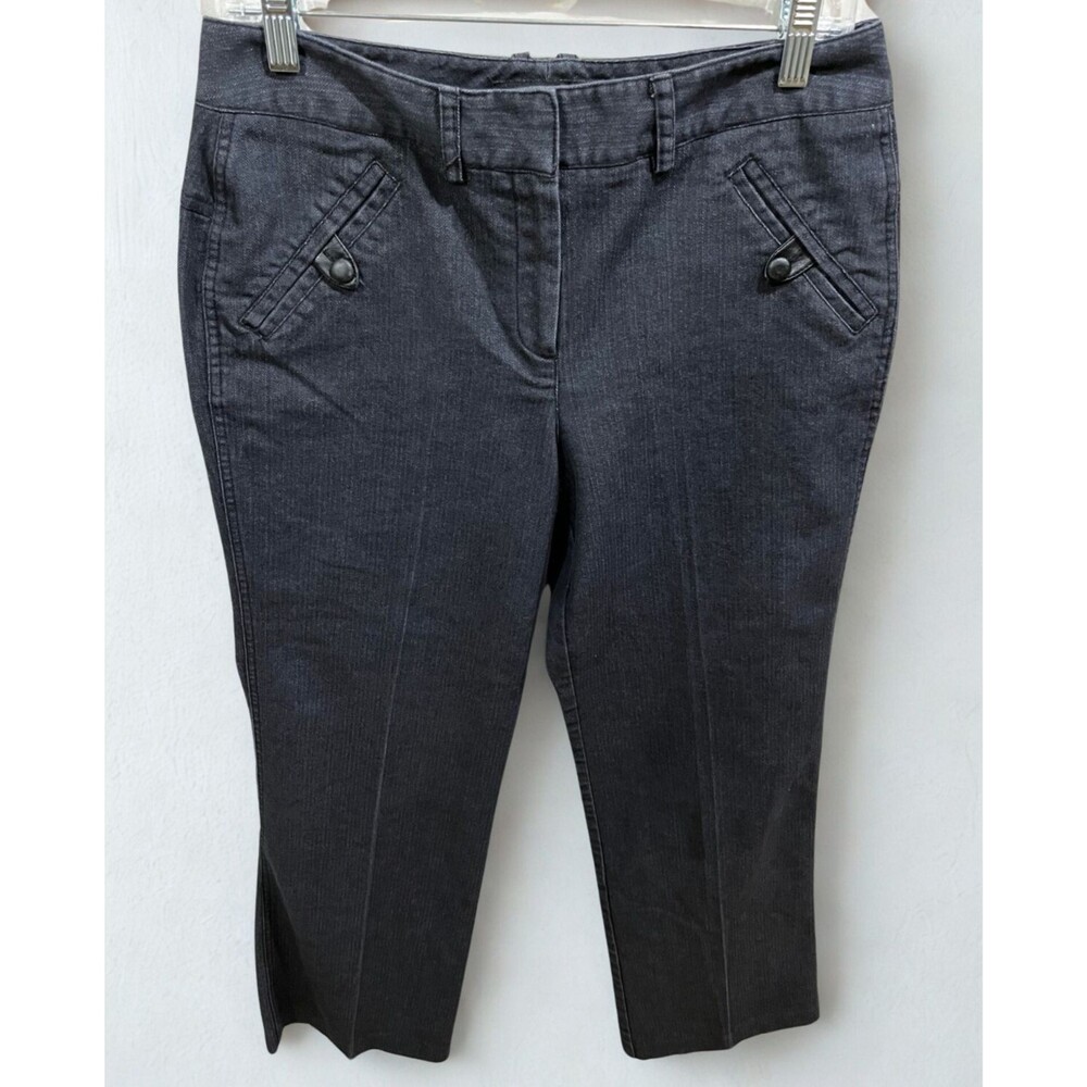 Larry Levine Straight Pants Women’s Size 8 Black High Rise Stretch Casual